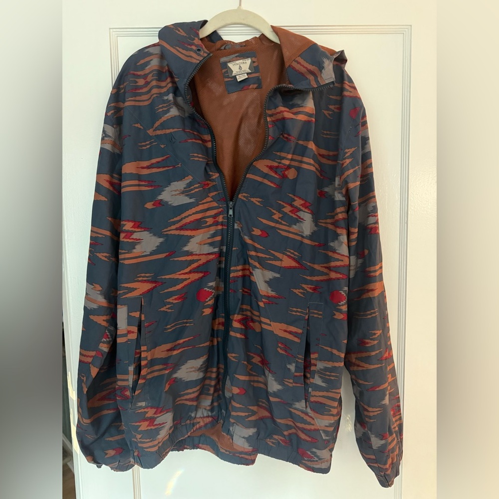 Volcom XL Men’s Windbreaker Ski Surf Aztec pattern